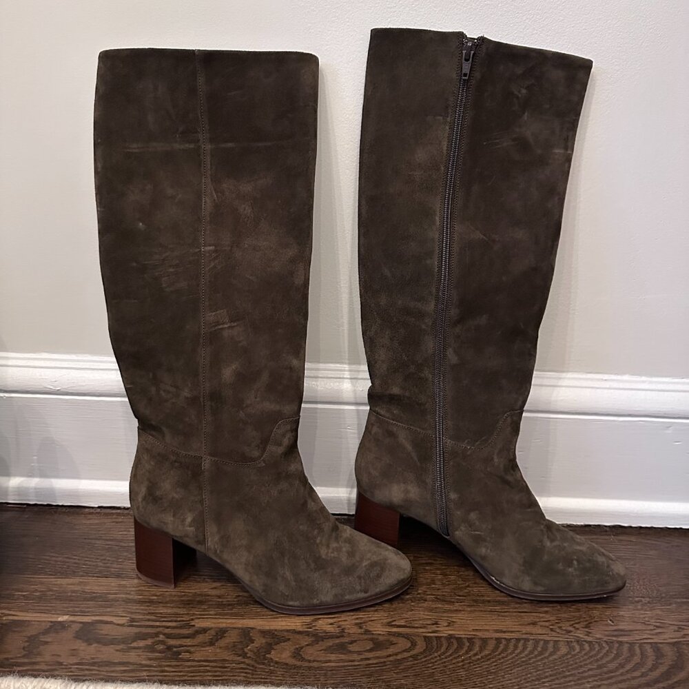 Sézane Adèle boots in Khaki (dark olive), size 39 ~ pre-owned EUC! - Picture 3 of 9